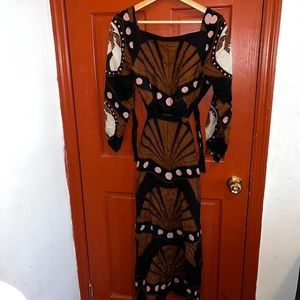 Confianza Open-Back Linen Midi-Dress by Johanna Ortiz